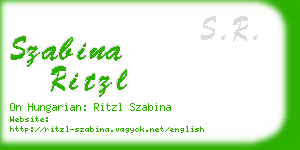 szabina ritzl business card